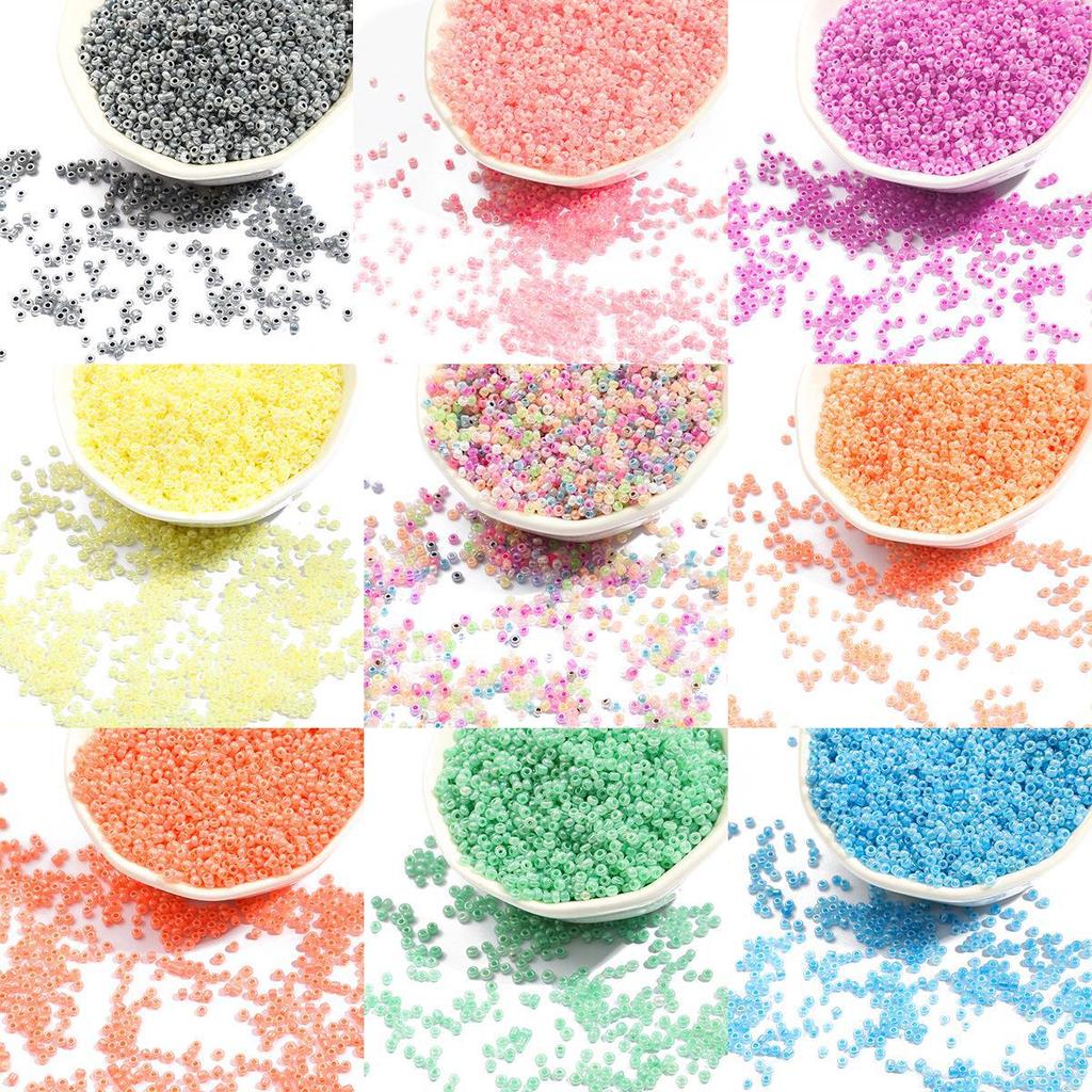 2/3mm Colored Glass Beads for DIY Jewelry Bracelets