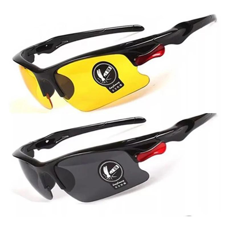 

1/2шт Гарячий Розпродаж День Ніч Автомобільний Зір Окуляри для Водія Анти-Відблиски Нічне Бачення Окуляри для Водіння Вночі Покращені Світлові Окуляри 2pcs black yellow