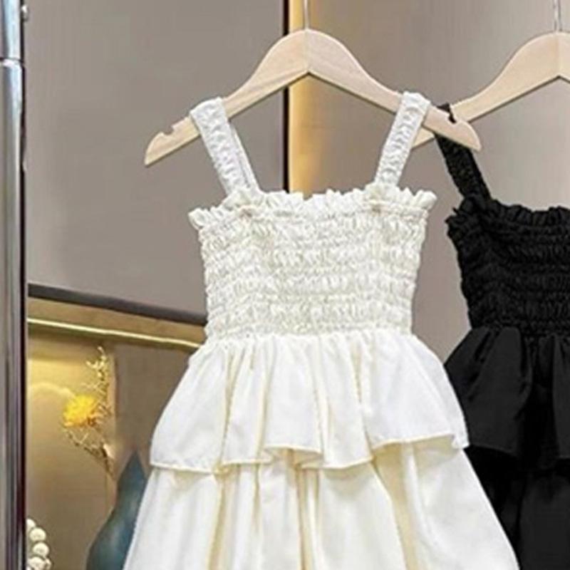 Girls Summer Dress Children Layers Slip Long Gown Kids Birthday Party Vestidos Clothes Teenager Casual Sling Clothing