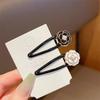 2/6Pcs Elegant Camellia Hair Clips Versatile  Side Bangs Barrettes With Floral Design For Stylish Hairdos Hair Accessory