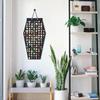 1pc Stylish Rhombus Felt Jewelry Hanging Organizer - Black Multi-Compartment Display Pouch - Home Storage & Retail Showcase