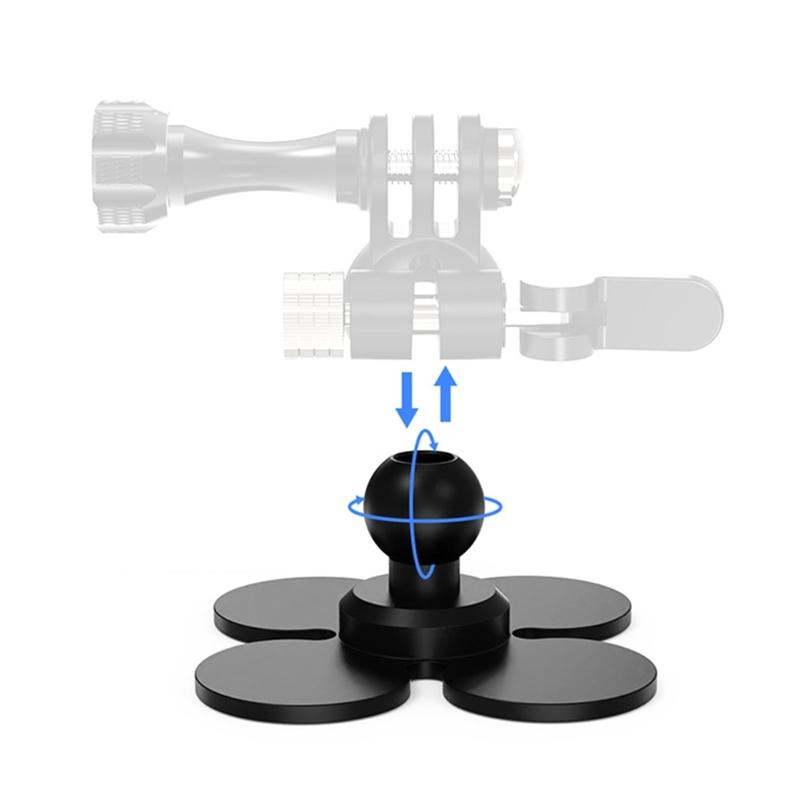 Quick Release Flexible Fixed Base with 17mm Ball Head For Action Camera Motorcycle Mount Replacement Accessories