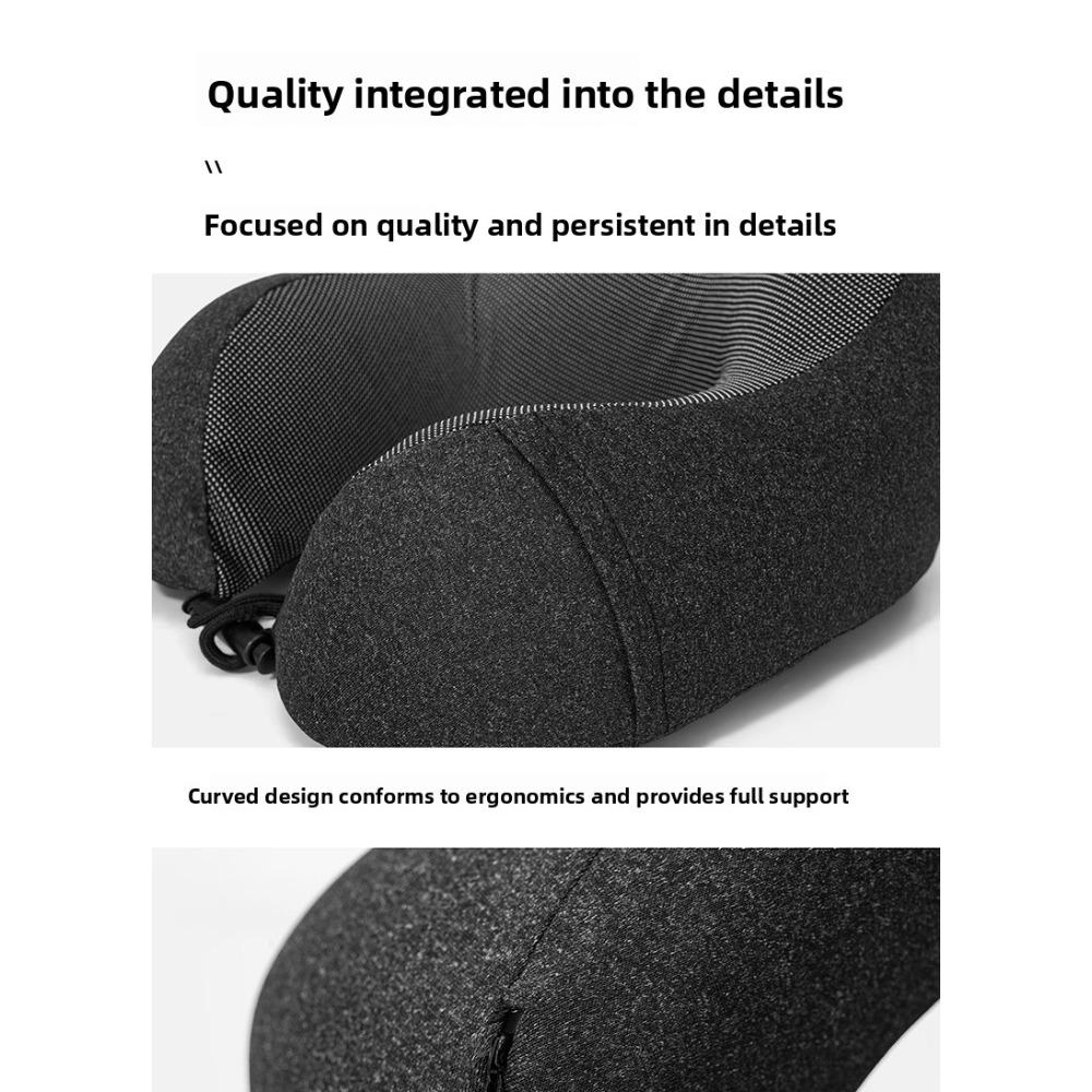 Cationic Cool Feeling U-shaped Pillow, Slow Rebound Memory Foam Neck Support Travel Pillow for Office Nap