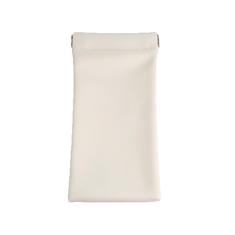 Personalized Leather Storage Bag with Automatic Closure - Compact Pouch for Lipstick, Earphones, and Keys