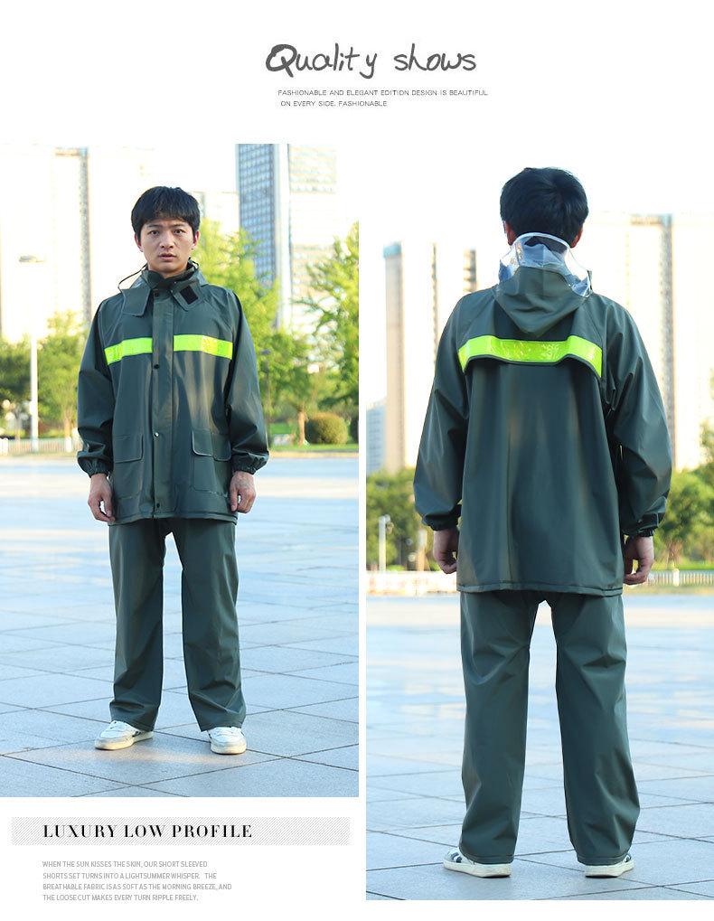 Qianan Reflective Rainproof Poncho Set for Electric Motorcycle Riders