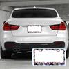 Decorative License Plate Frame Sugar Skull and Flower Car Tag Frame Aluminum Auto License Plate Holder for Men Women
