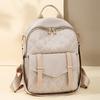 Backpack New Fashion Flow Rhombus Double Belt Backpack Simple Versatile Large Capacity Backpack