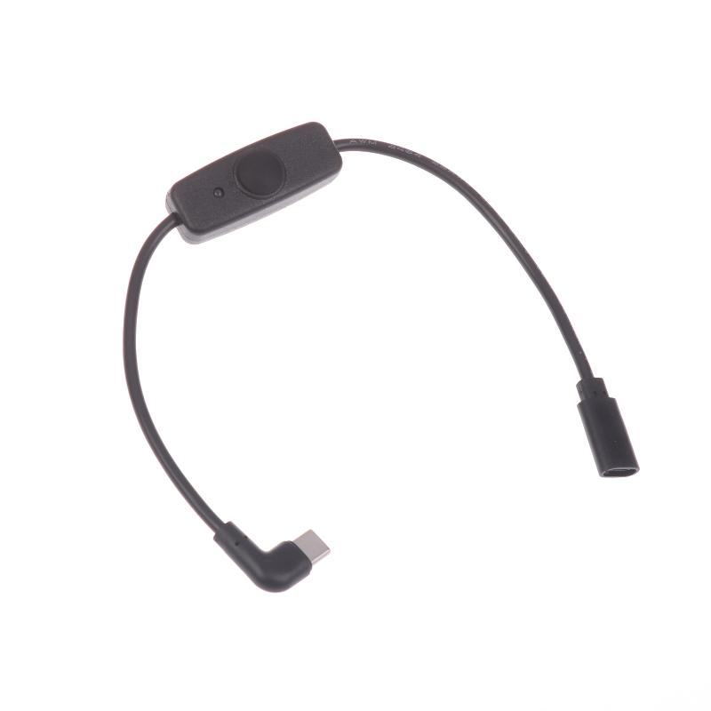 1/3Pcs USB-C To Type C Power Supply Cord 5V2A Short USB C Extension Cable With ON Off Switch For USB Fan LED Strips Desk Lamp
