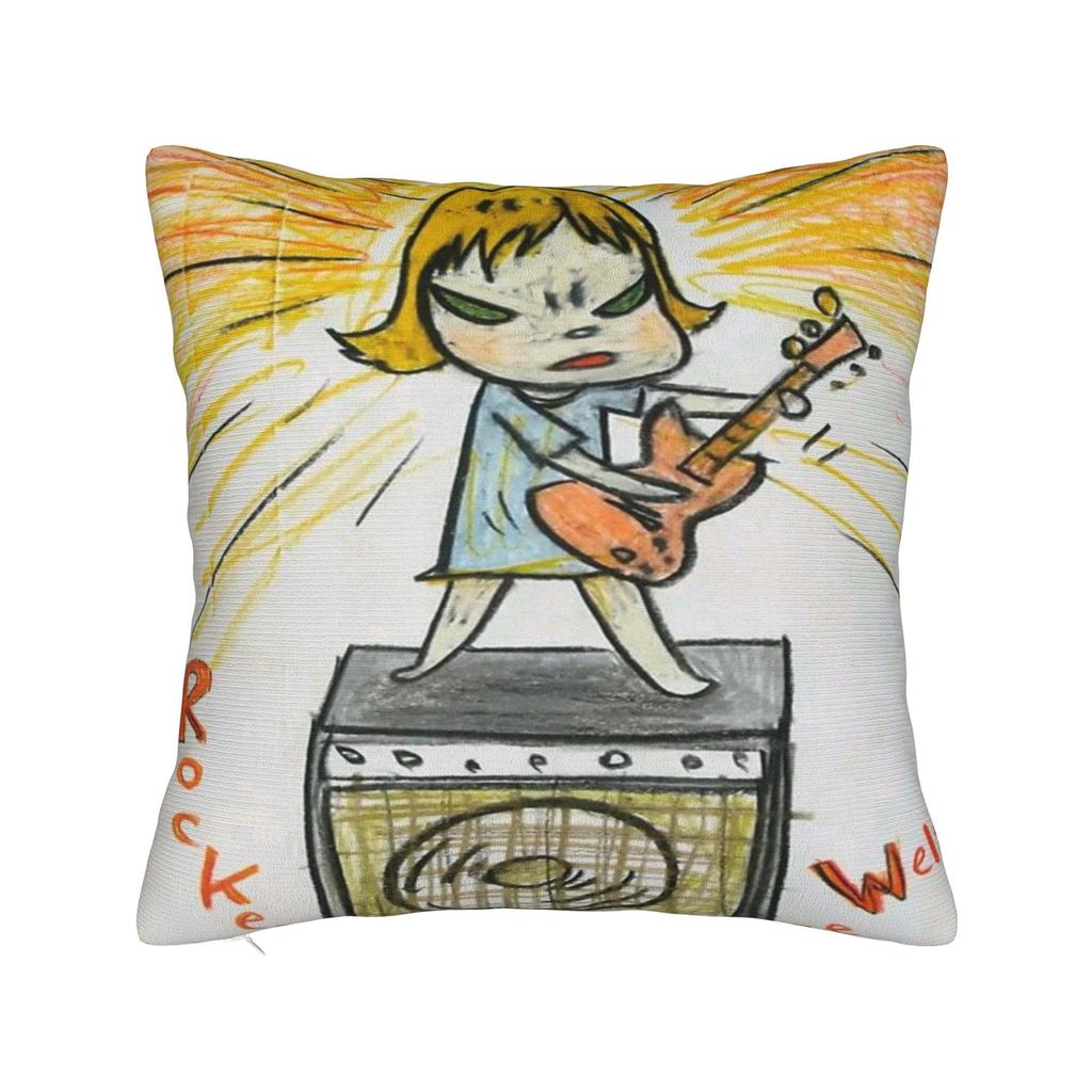 Art Yoshitomo Nara Printed Pillowcase Cushion Cover Throw Pillow Cover Warm Bed Decoration Square Multiple Sizes