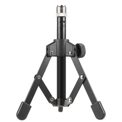 MS-12 Mini Katlanabilir Ayarlanabilir Masaüstü Mikrofon Standı Tripod ile MC5 Mikrofon Klip Tutucu Braketi
