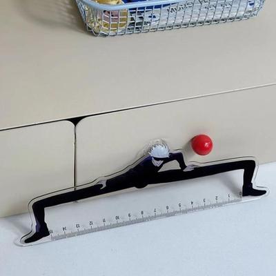 Jujutsu Kaisen Gojo Satoru Anime Peripherals Creative Ruler Student Stationery Supplies High Precision Scale Line Surveying Tool
