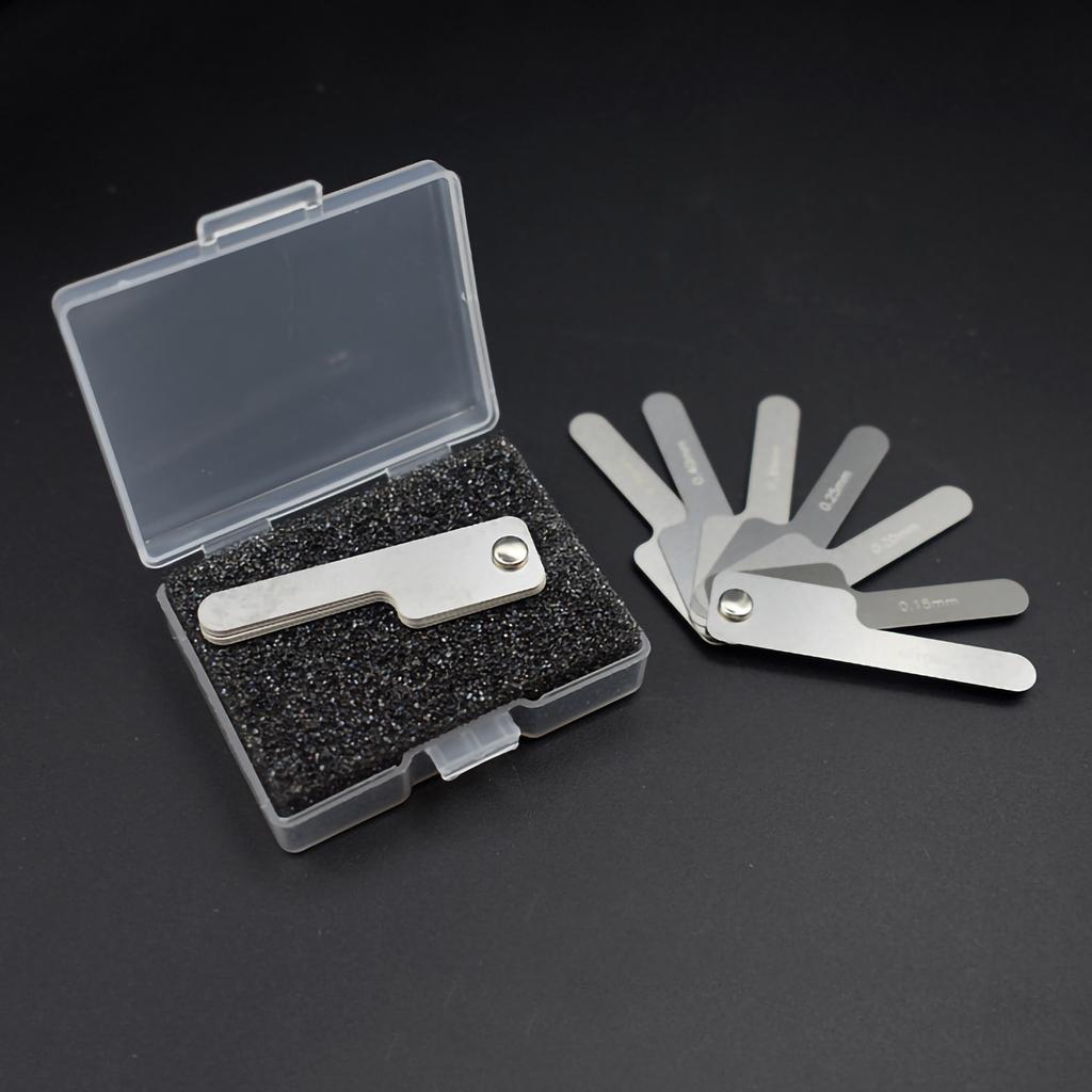 7 Blades Dental Leaf Gauge Stainless Steel Feeler Gauge Metric Tooth Gap Measuring Tool