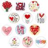 Hand-Painted Romantic Valentine's Glass Magnet - Love Phrase Home & Whiteboard Decoration Gift