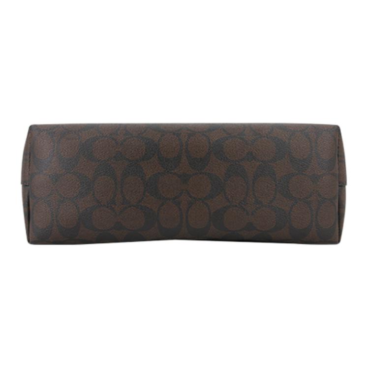 Coach Borsa Tote con Chiusura a Zip, Borsa Shopping in PVC, Borsa a Spalla Grande da Donna, Marrone Scuro 4455-IMAA8