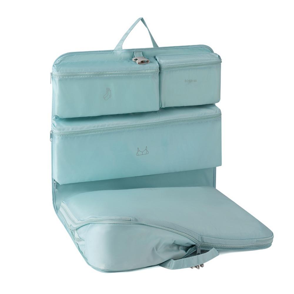 

Large Capacity Clothes Packing Cubes Hangable Luggage Organizing Bag Daily Clothes Sorting синий