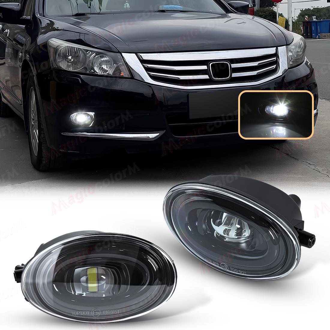 2 шт. Светодиодные противотуманные фары Для Honda Accord 2008 2009 2010 2011 2012 2013 Для Civic 2009-2015 Для JAZZ FIT 2012-2014 Автомобильные аксессуары 12 В LED A White