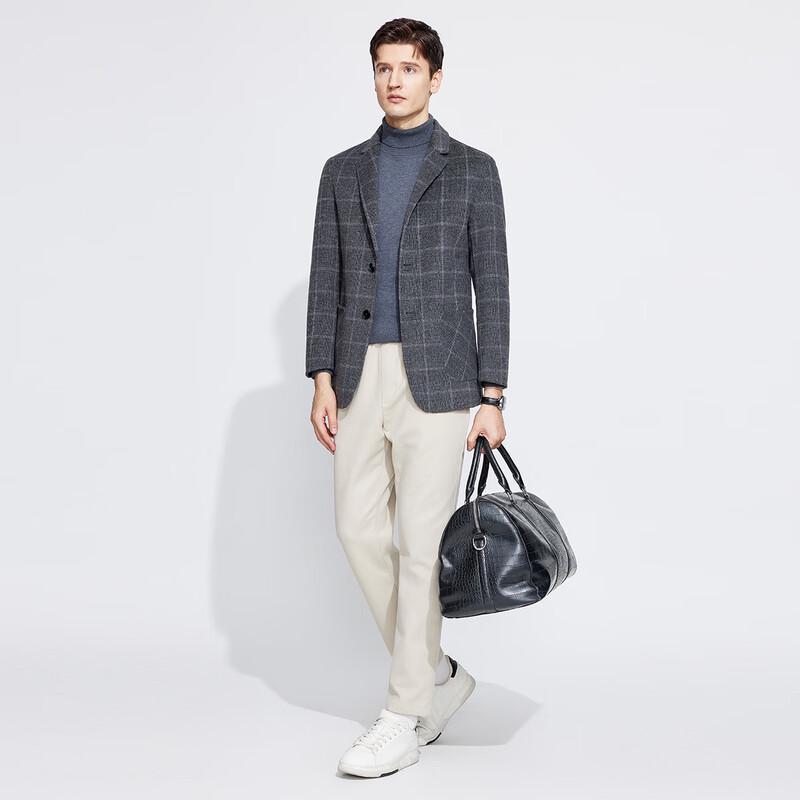 

Langdeng Men s Plaid Business Suit Jacket 2XL