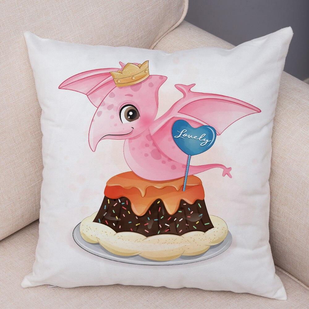 Husă de pernă Dinozaur Jurassic Desene Animat Decor Față de pernă Animal drăguț Camera copiilor Canapea Acasă Mașină