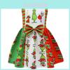 Rochie fără mâneci Grinch de Halloween pentru copii Material poliester moale și confortabil