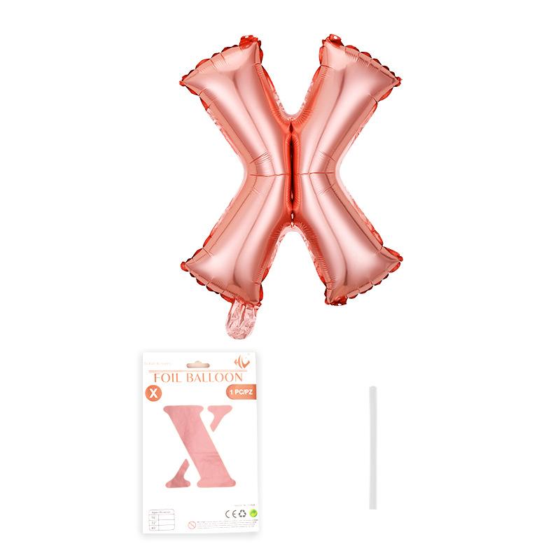 Independent Paper Card Packaging 16-Inch English Letter Aluminum Film Balloon Birthday Party Decoration Arrangement Aluminum Foil Balloon