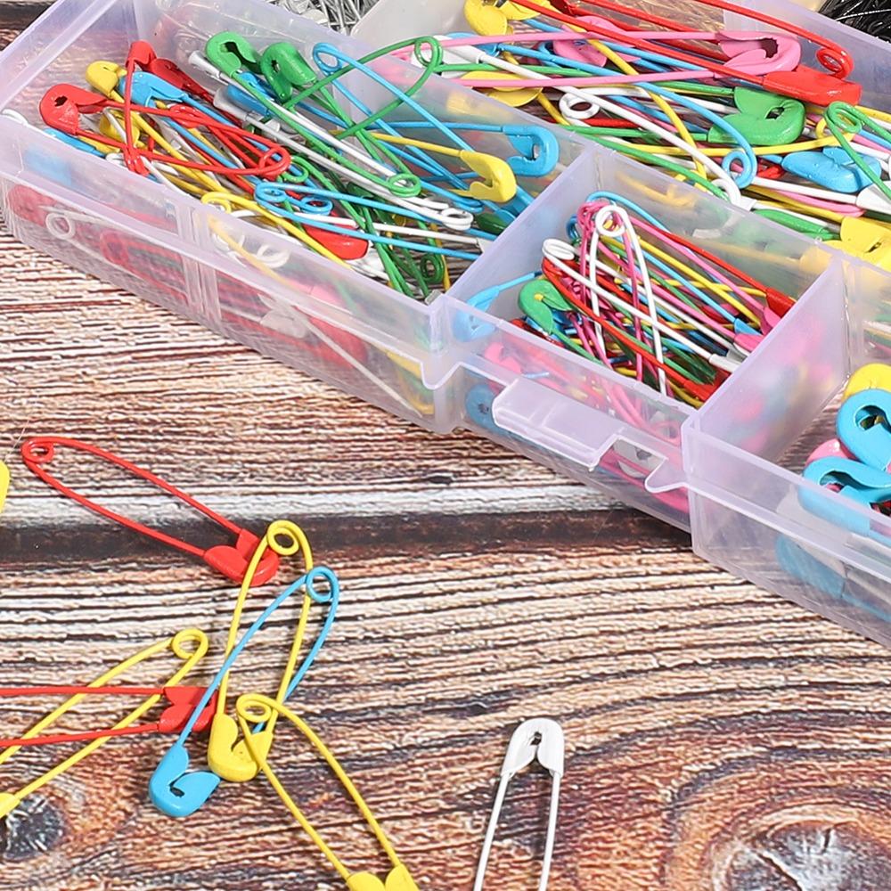 500PCS Multicolor Color Safety Pins 7 Sizes Boxed Set Pins Accessories Safety Pins  Sewing
