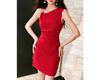 Pre-Sale Micro-Elastic Twill Dress with Metal Inlay and Asymmetric Ruched Waist