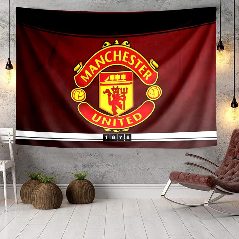 Manchester Crest Tapestry, Unique Design Tapestry, Wall Decor for Bedroom,Livingroom, Playroom,Heartwarming Fan Holiday Gifts