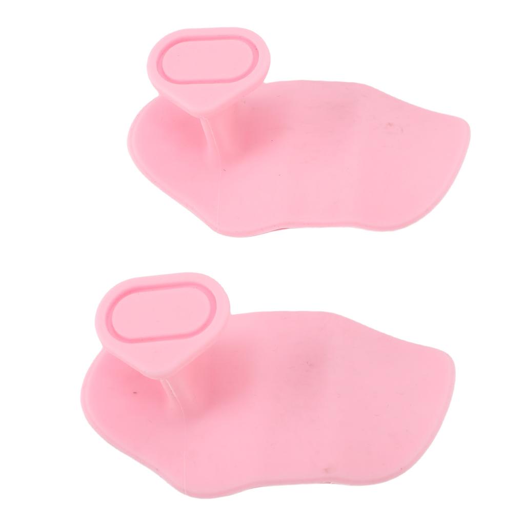 2PCS Silicone Gym Grips Non Slip Ergonomic Workout Grip for Weight Lifting Fitness Training Pinkish