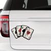 Poker Spades A Pattern Motorcycle Decals, Motocross Fuel Tank Cafe Racer Body Car Windows Funny Decoration Playing Card Stickers