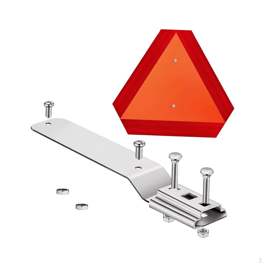 Langsamfahrendes Fahrzeug Schild Zubehör mit Montagehalterung für Traktor Aluminium Professionell