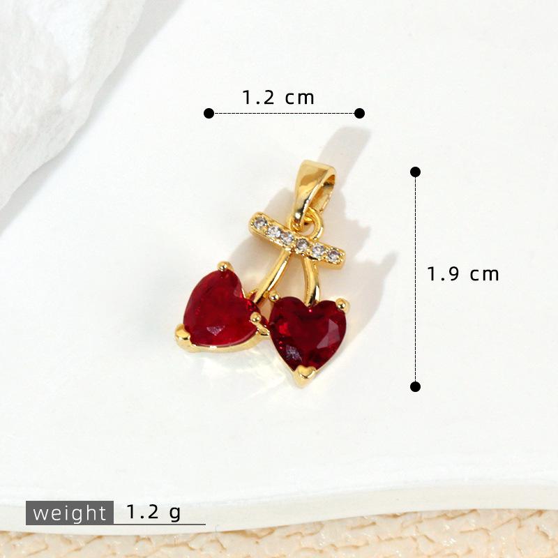 Cherry Pendant Necklace & DIY Earrings Set