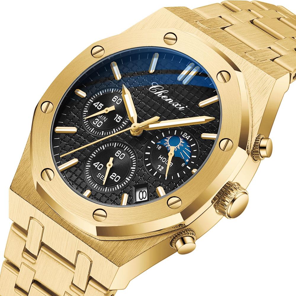 CHENXI Men's Watches Luxury Brand Calendar Luminous Waterproof Men Wristwatch High Quality Quartz Stainless Steel Sport Watch