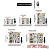 2pcs,Curtains Christmas ornaments Santa Claus snowman tree (2) Popular Minimalist Curtains Prints Light Filtering Curtains