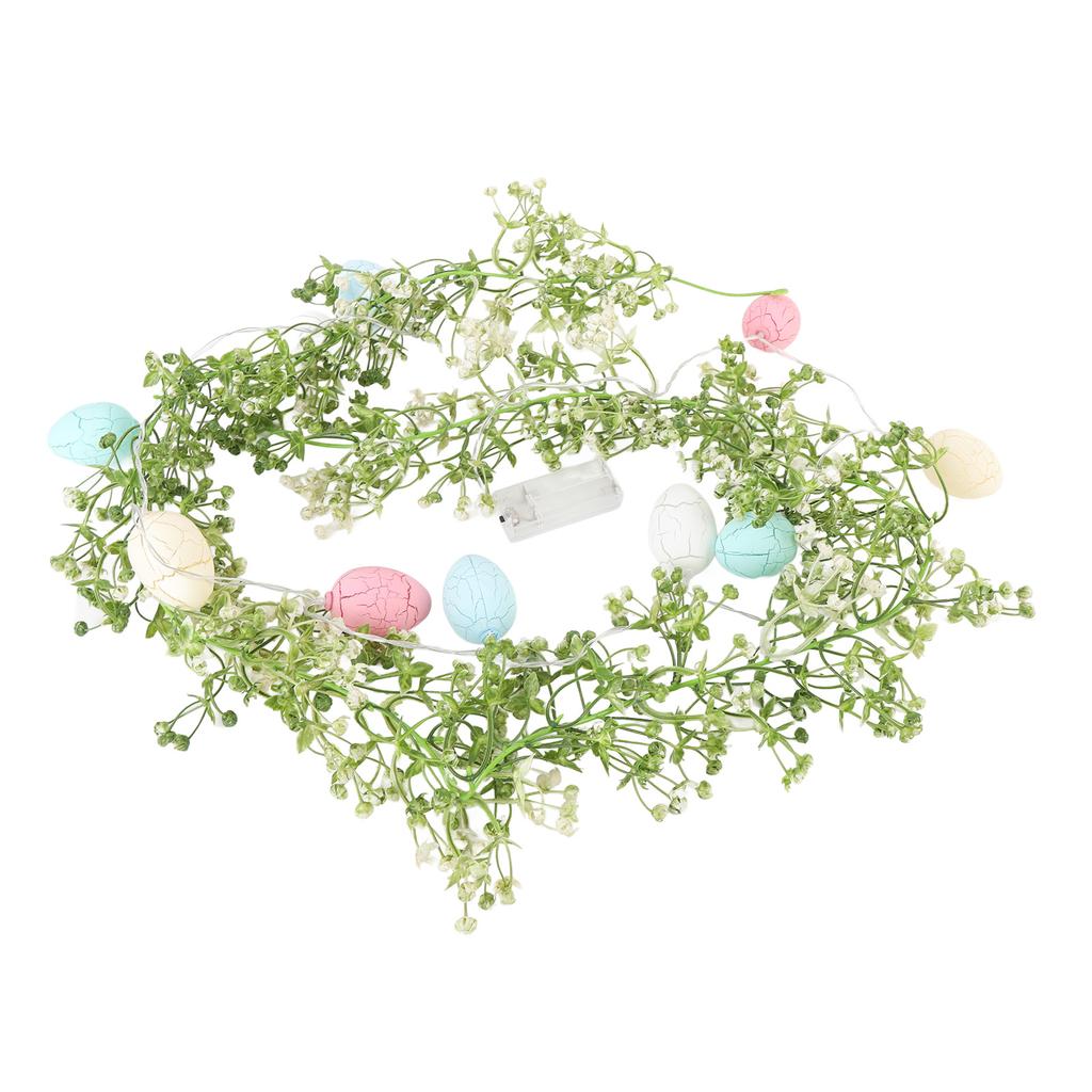 Farbiges Eiergirlanden-Dekor Leuchtende Eier Blumengirlande Schnur für Kaminsims Treppe Tür Fenster