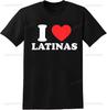T-shirt Drôle Cœur Rouge Amour Latina J'aime les Latines Hommes Mode Décontractée Hip Hop Harajuku Style Été T-shirts Hipster