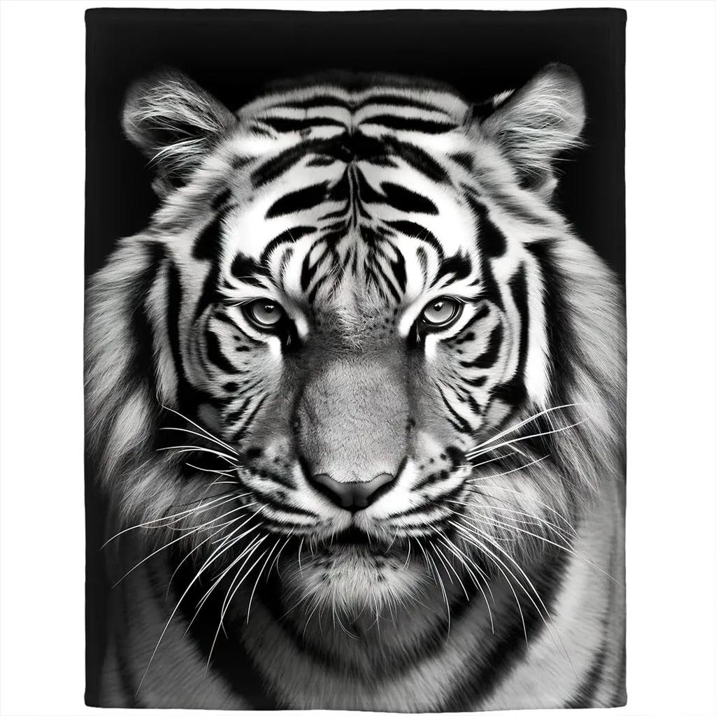Tiger Blanket Super Soft Warm Bedding Animal Print Throw Blankets Sofa Couch Bedroom Decor Flannel Plush Blanket for All Season