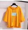 Plus Size Printed Hooded Tops Short Sleeve T-shirt Large Blouse for Leisure Women M-XXL