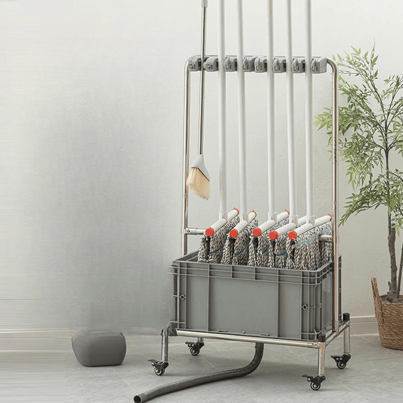 MDNG Stainless Steel Wall Mop & Broom Holder