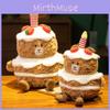 Entzückender Kuchenbär Plüschtier für Mädchen Weiches kurzes Plüschtier Stofftier Puppe Geschenk