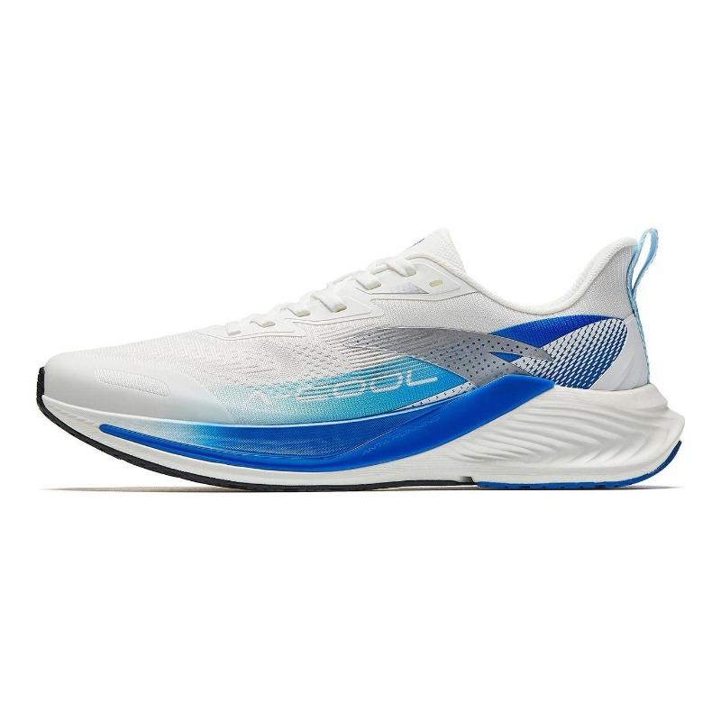 Anta Hydrogen Run Cool men low-top fabric running shoes white-blue-silver 912625514-1 39