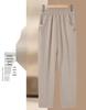 Mom's Lightweight High-Waisted Pants for Middle-Aged & Elderly Women - Elastic Waist, Straight Leg, Casual Fit
