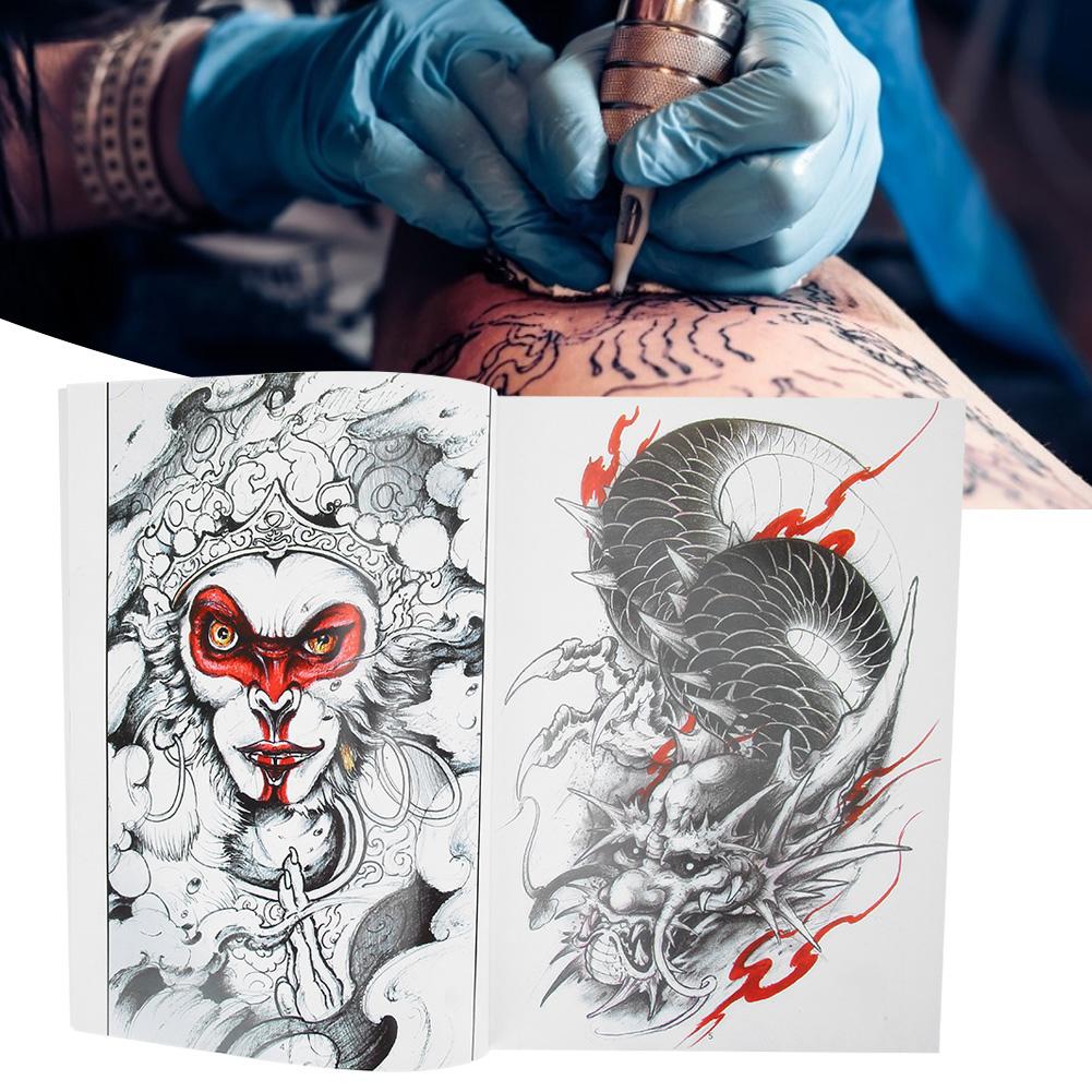 70 Pages Tattoo Practice Template Book Shader Picture Colour Tattoo Book Accessory