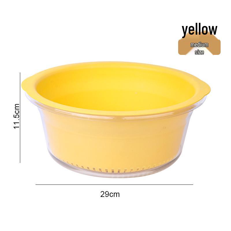 Double-Layer Large Capacity Kitchen Colander & Washing Basin