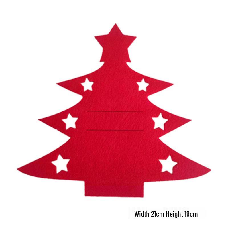 

Набор фетровых рождественских держателей для столовых приборов - Подставка под нож и вилку для украшения обеденного стола 21x19