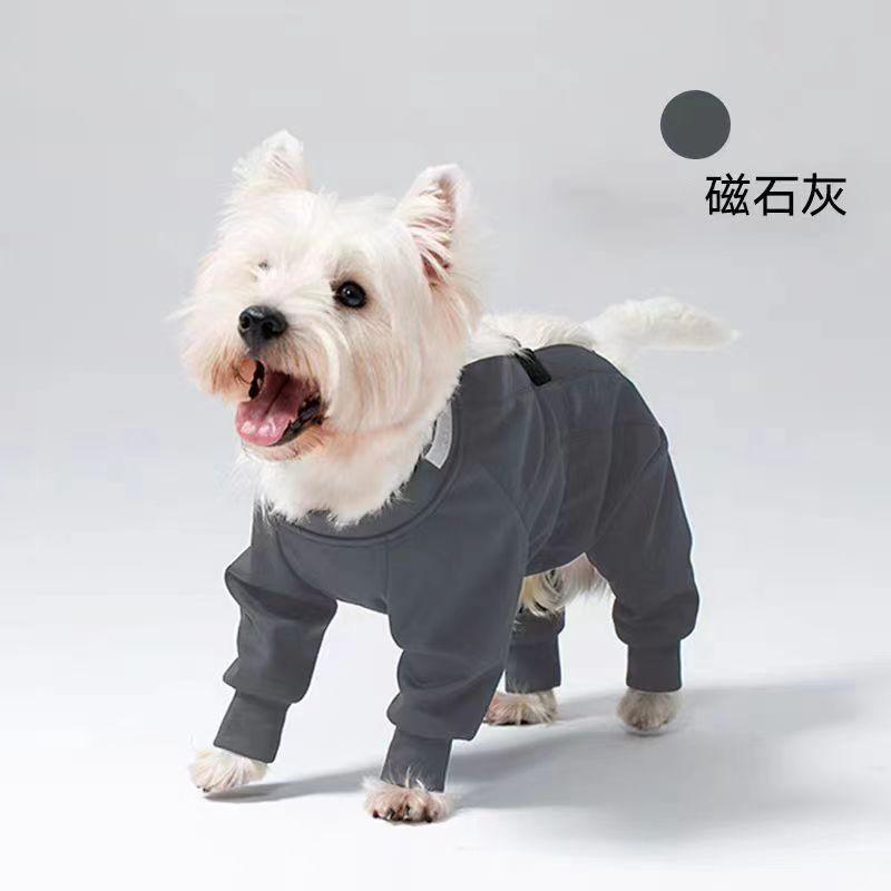 

Pet protective clothing Small dog four-foot thickened anti-fouling leg protectors New printed outdoor dog clothes 2XL bust 55cm about 14-8.5 kg
