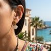 Vacation Style Gold Color Starfish Shell Stud Earrings For Women Seashell Pearl Enamel Asymmetric Ocean Earring Beach Zircon
