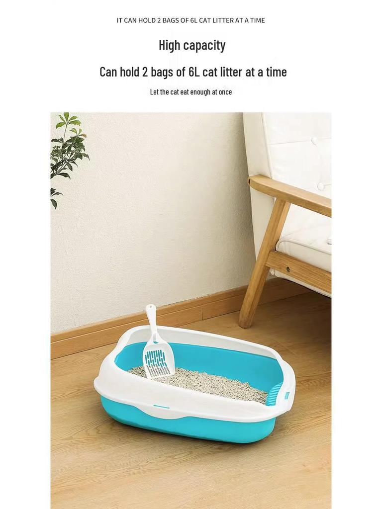 Large Semi-Enclosed Deodorizing Cat Litter Box