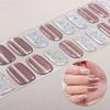 Tiras de Esmalte com Glitter com Lixa Fácil de Aplicar Remover Autoadesivas Unha Inteira Feminina Adesivo para Unhas Manicure Caseira Decoração DIY Nail Art Wrap