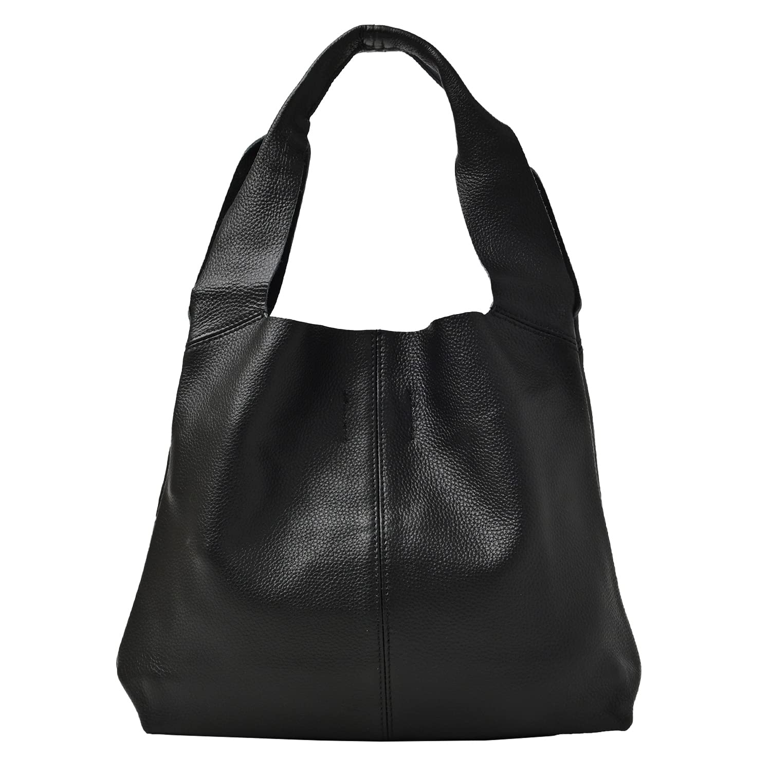 

Genuine Leather Tote Bag Leather Bag Commuting Small Petit Manon Black [Notre Favorie] Women s чорний