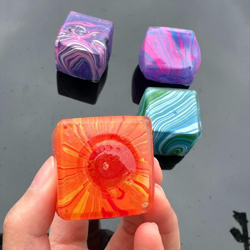 Squishy Flow Pattern Cube Kneading Squeeze Toy Stress Relieving Kneading Venting Toy Slow Rebound Decompression Gift For Adult